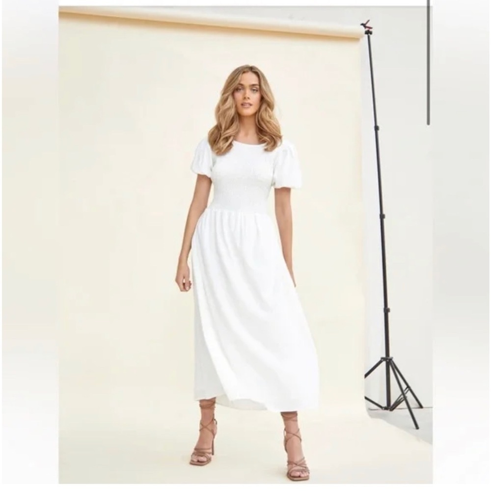 Glamorous Lace Up Back Midaxi Dress Small — image 2 of 8